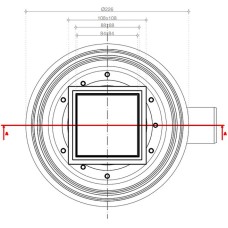 Душевой трап Pestan Confluo Standard 13702565 с двухсторонней решеткой Хром глянцевый / полая под плитку