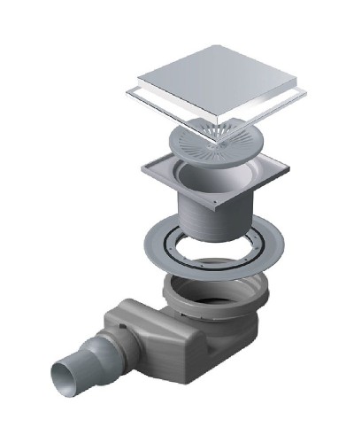 Душевой трап Pestan Confluo Standard 13702559 с двухсторонней решеткой Хром глянцевый / полая под плитку