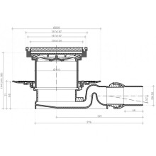 Душевой трап Pestan Confluo Standard 13702559 с двухсторонней решеткой Хром глянцевый / полая под плитку