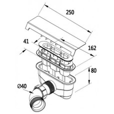 Сифон для душевого поддона Cezares TRAY-AS-01 Белый