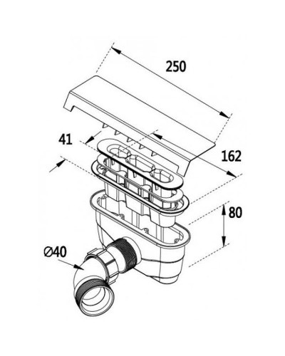 Сифон для душевого поддона Cezares TRAY-AS-01 Белый