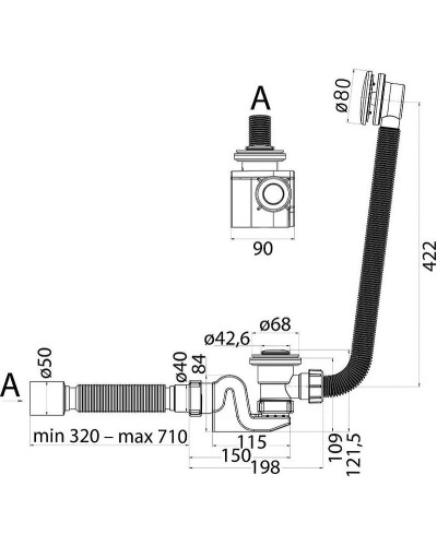 Слив-перелив Cezares CZR-STP2-01 click-clack Хром