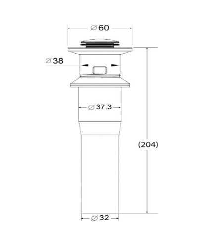 Донный клапан BelBagno BB-PCU-02-IN click-clack Сатин