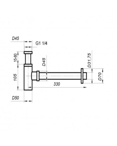Сифон для раковины BelBagno BB-SMQ2-01 Хром