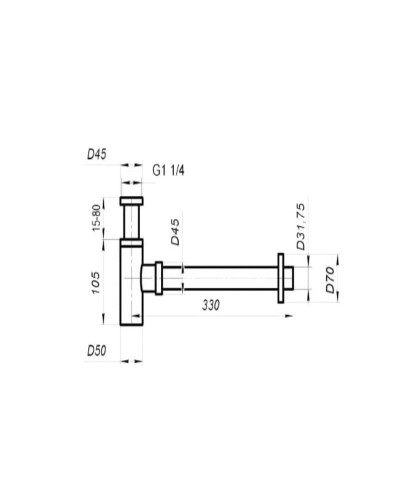 Сифон для раковины BelBagno BB-SMT2-NERO Черный матовый