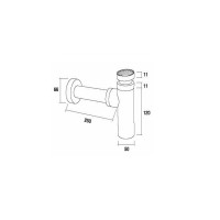 Сифон для раковины Margaroli 250CR Хром