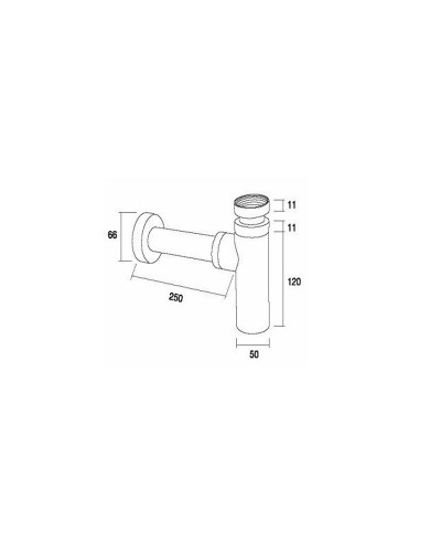Сифон для раковины Margaroli 250CR Хром