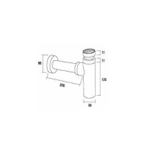 Сифон для раковины Margaroli 250GO Золото