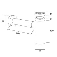 Сифон для раковины Margaroli 250LSCR Хром