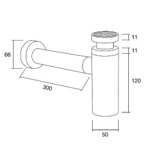Сифон для раковины Margaroli 250LSCR Хром
