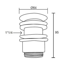 Донный клапан Margaroli 304LOB click-clack Бронза