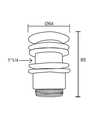 Донный клапан Margaroli 304LOB click-clack Бронза
