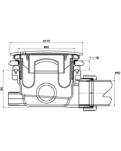 Сифон для душевого поддона RGW Velplex QYD-01 18241101-01 Хром