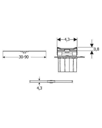 Душевой лоток Geberit CleanLine 60 154.456.00.1 Нержавеющая сталь Черный