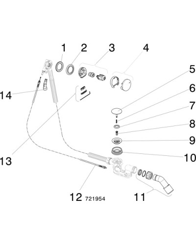 Слив-перелив Viega Simplex Trio 616642 728014 полуавтомат с наливом Хром