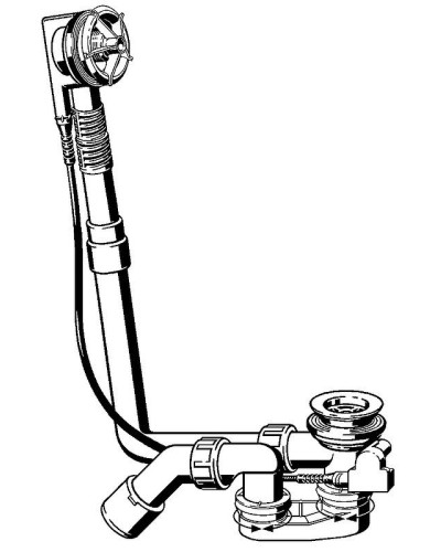 Слив-перелив Viega Multiplex 61631 111069 полуавтомат без накладок