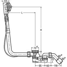 Слив-перелив Viega Multiplex 61631 111069 полуавтомат без накладок