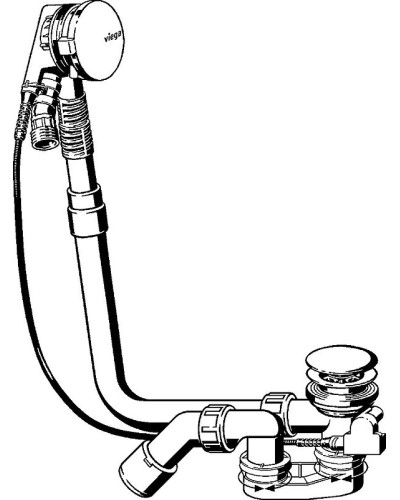 Слив-перелив Viega Multiplex Trio 616160 727741 полуавтомат с наливом Хром