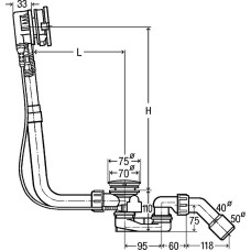 Слив-перелив Viega Multiplex Trio 616160 727741 полуавтомат с наливом Хром