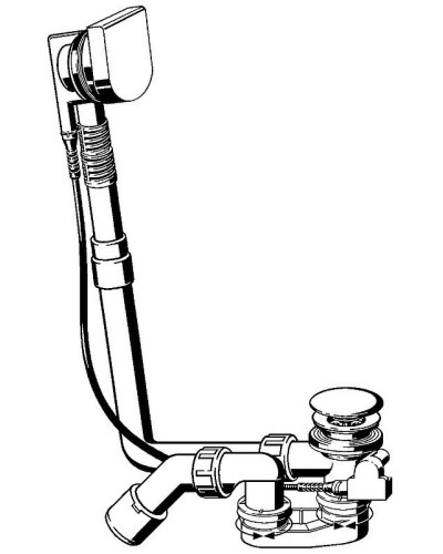Слив-перелив Viega Multiplex 617110 724566 полуавтомат Хром