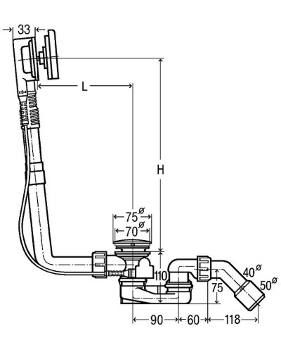 Слив-перелив Viega Multiplex 617110 724566 полуавтомат Хром