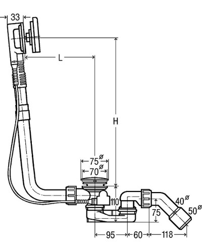 Слив-перелив Viega Multiplex 617111 733582 полуавтомат Хром