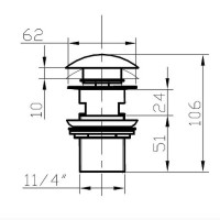 Донный клапан Bronze de Luxe 21965/1 click-clack Бронза