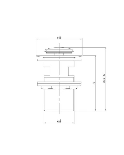 Донный клапан Iddis Slide SLIGM00i88 click-clack Графит