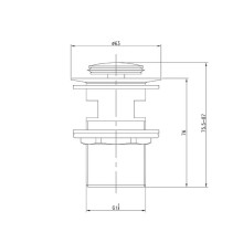 Донный клапан Iddis Slide SLIGM00i88 click-clack Графит
