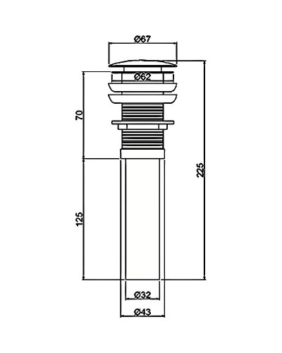 Донный клапан Haiba HB65-2 click-clack Хром