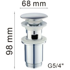 Донный клапан Haiba HB65-3 click-clack Хром