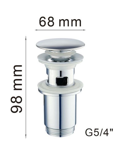 Донный клапан Haiba HB65-3 click-clack Хром