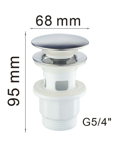 Донный клапан Haiba HB65-4 click-clack Хром