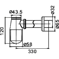 Сифон для раковины Haiba HB80 Хром