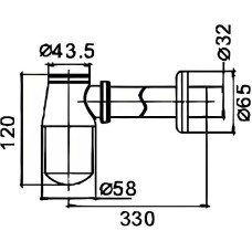 Сифон для раковины Haiba HB80 Хром
