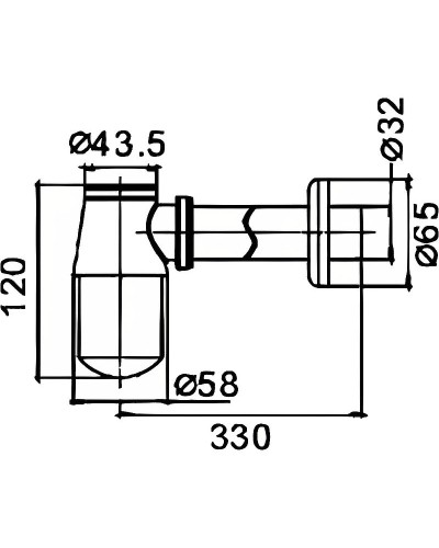 Сифон для раковины Haiba HB80 Хром