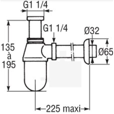 Сифон для раковины Jacob Delafon E78286-CP Хром