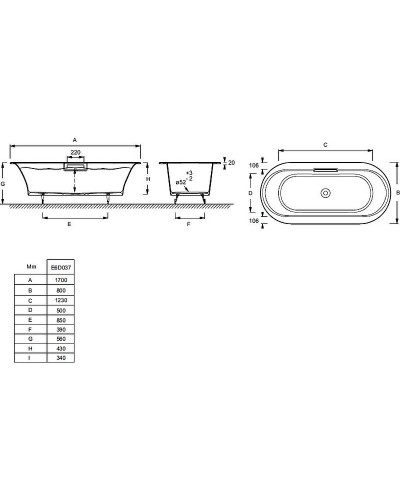 Слив-перелив Jacob Delafon Volute 99314T-CP Хром