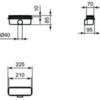 Сифон для душевого поддона Ideal Standard Ultraflat New T4493AA Хром