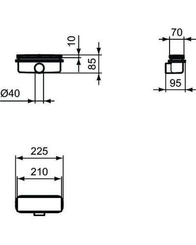 Сифон для душевого поддона Ideal Standard Ultraflat New T4493AA Хром