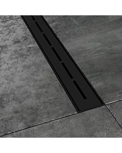 Душевой лоток Ravak Runway OZ 75 X01750 с Черной матовой решеткой