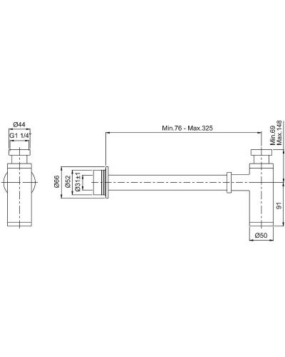 Сифон для раковины Vitra Syphon A4512326 Медь