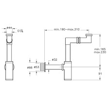 Сифон для раковины Vitra Syphon A45133 Хром