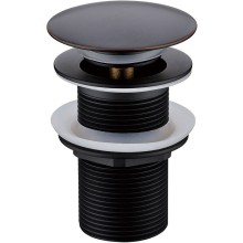 Донный клапан Boheme Black 612-B/2 click-clack Черный