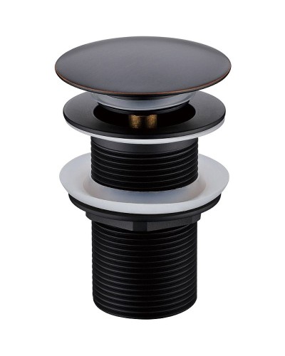 Донный клапан Boheme Black 612-B/2 click-clack Черный