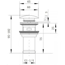 Донный клапан Milacio MC.010.BBR click-clack Черная бронза