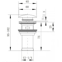 Донный клапан Milacio MC.010.BL click-clack Черный