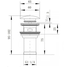 Донный клапан Milacio MC.010.BL click-clack Черный