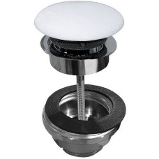 Донный клапан Kerasan Nolita 923330 click-clack Белый матовый