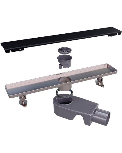 Душевой лоток RGW SDR-20B 47212080-04 с Черной решеткой